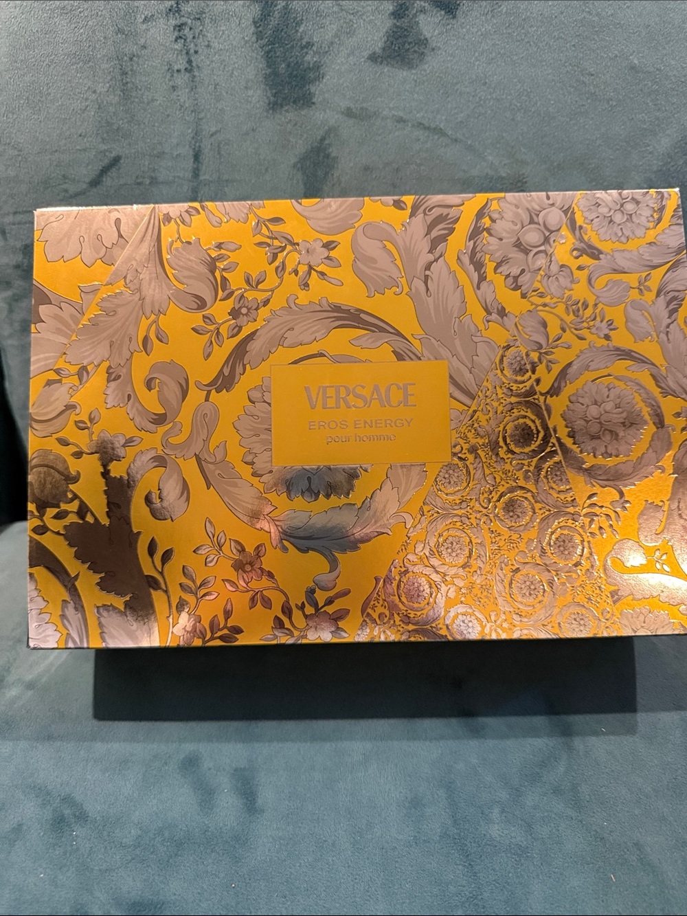 Versace Eros Energy Bath & Body Set - Gold and Silver Baroque Box